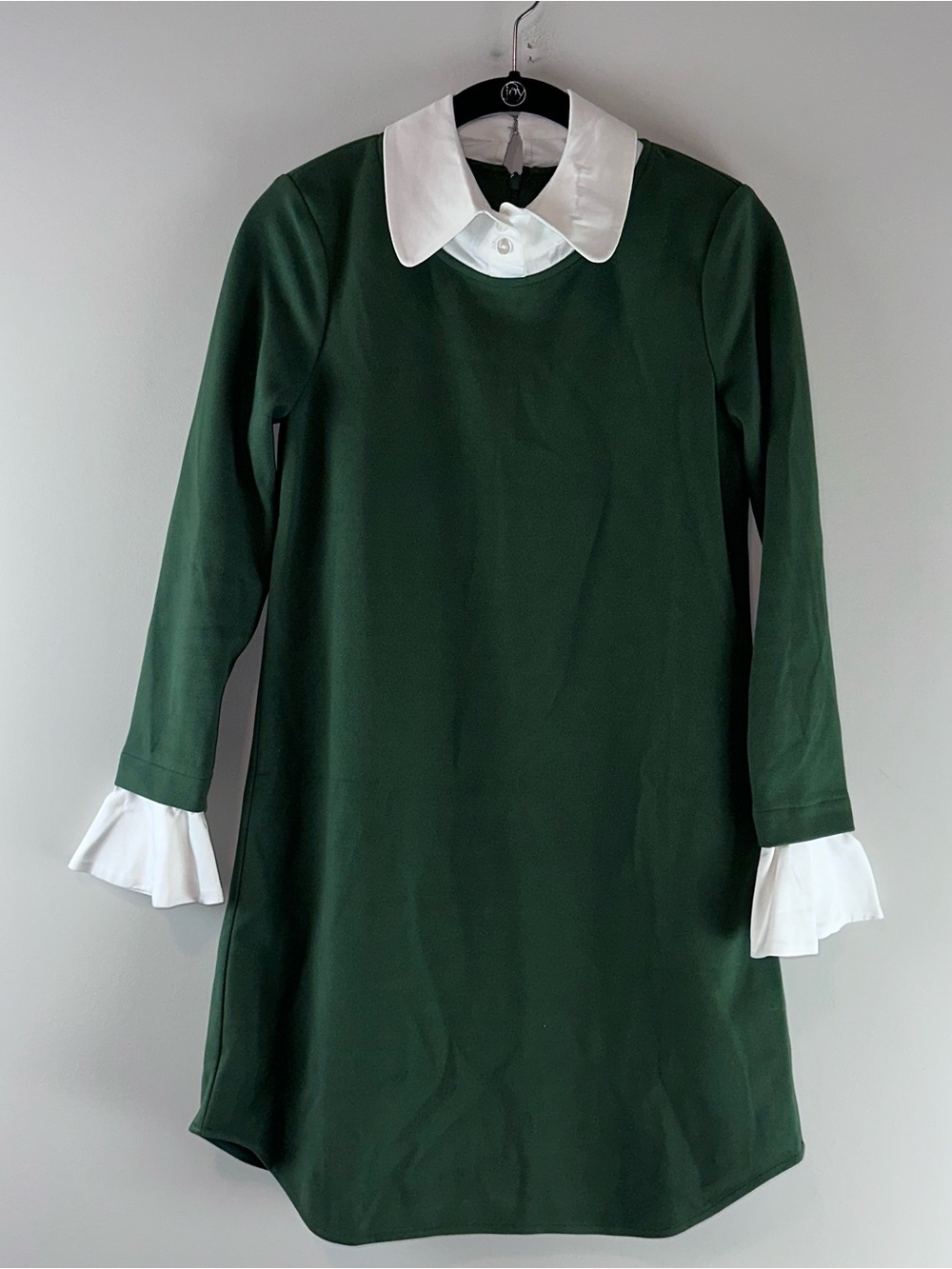 Tuckernuck English Ivy Dakotah Peter Pan Collar Green Women Dress Size XXS